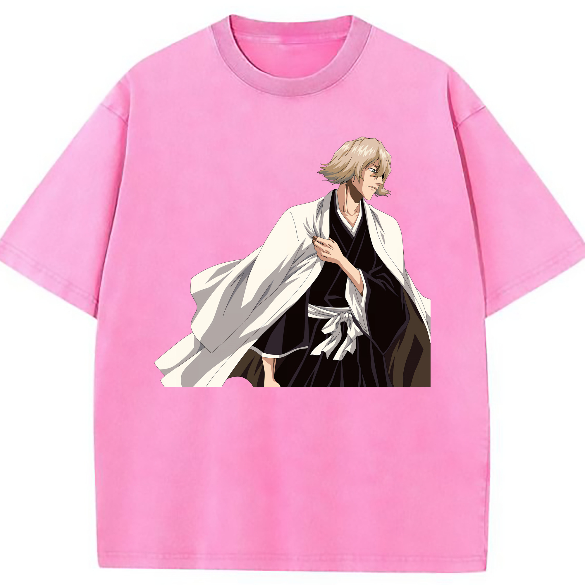 （画像用） "ブリーチ 浦原 喜助（うらはら きすけ） BLEACH Urahara Kisuke " 綿100% ヴィンテージ風 半袖Tシャツ（フロントプリント）